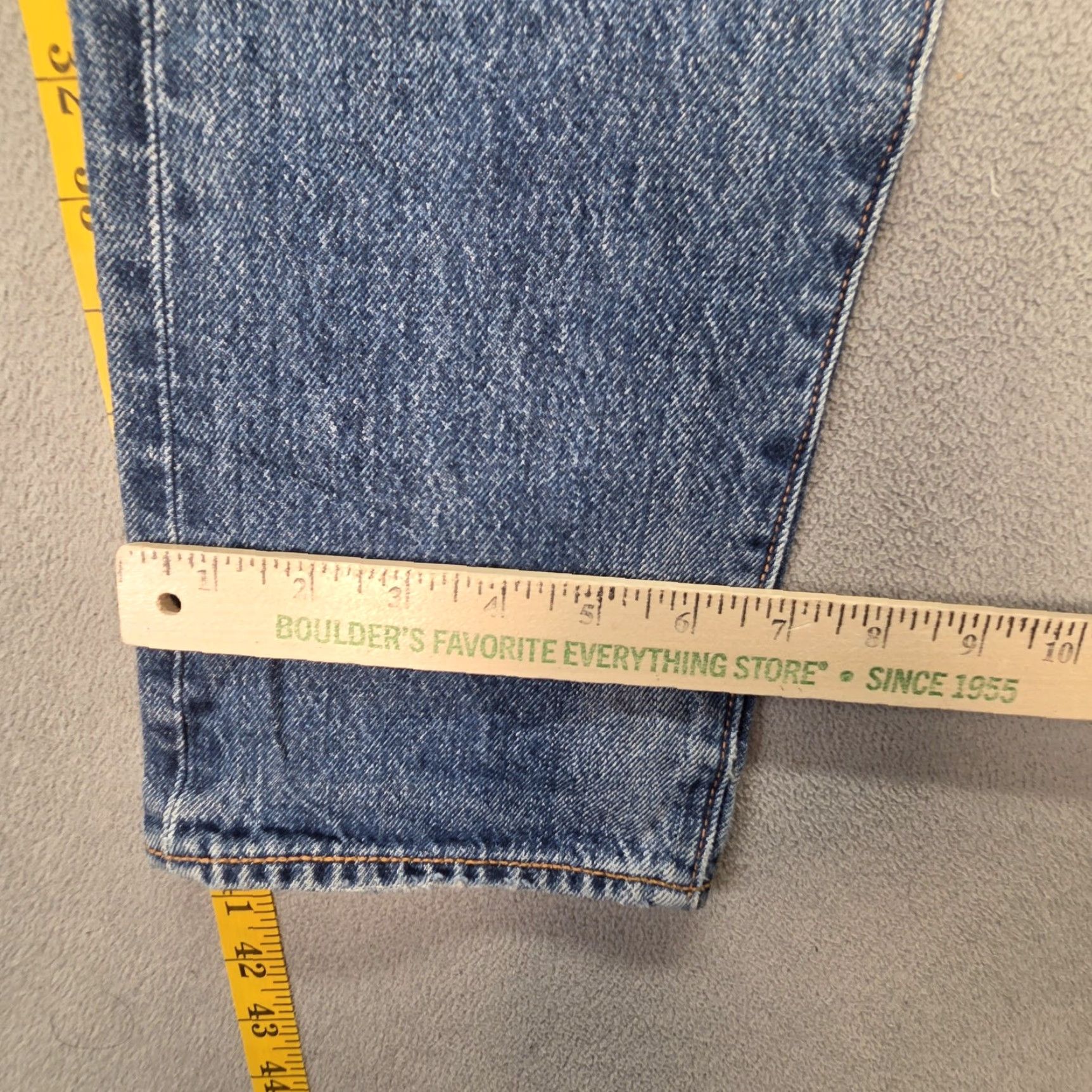Levi's Levis 501 Jeans Mens Regular Blue Denim 501 CT Distressed Pockets Button 30x31 Slim Tapered Whiskers Honeycomb Medium Wash Size US 30 / EU 46 - 5 Thumbnail