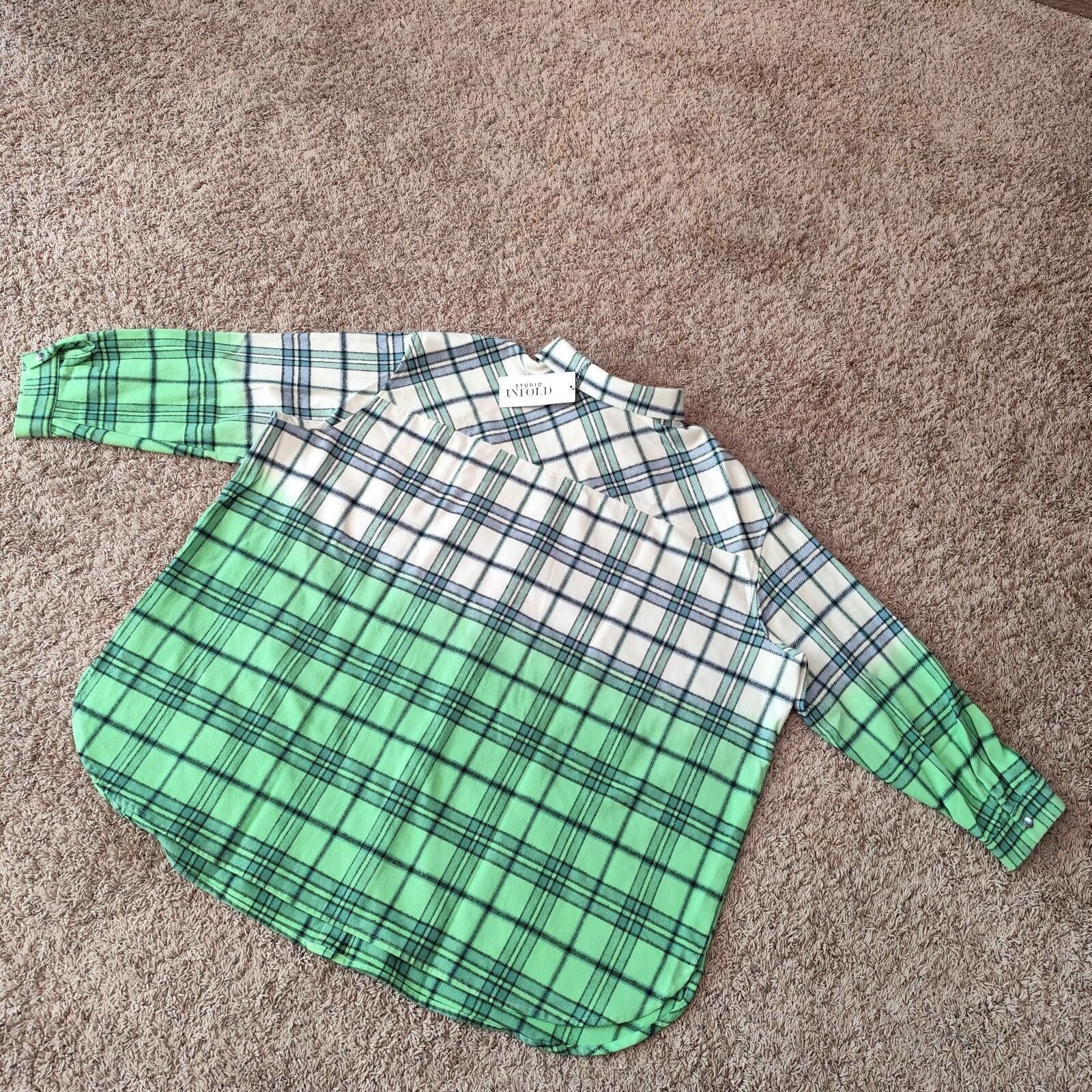 Other Studio Untold Women's Oversized Flannel Button Size 28/30 Size 4XL / US 24-26 - 3 Thumbnail
