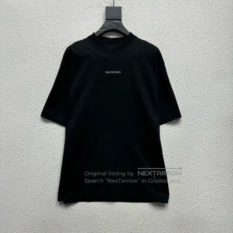 Balenciaga Balenciaga Front and back LOGO 3M black loose short sleeve Size US S / EU 44-46 / 1 - 1 Thumbnail