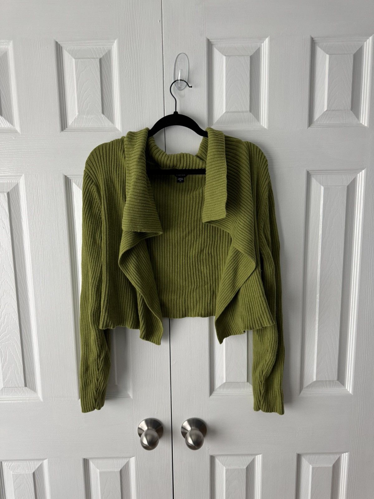 Eileen Fisher Eileen Fisher Cardigan Ribbed Olive Green Cotton XL Size XL / US 12-14 / IT 48-50 - 2 Thumbnail