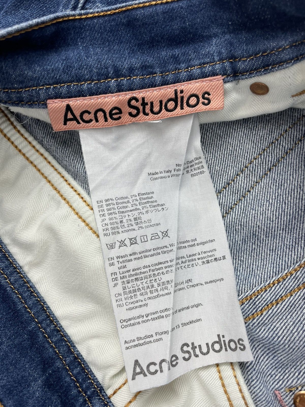Acne Studios Acne Studios Skinny Fit Jeans North-Dark Blue Size US 30 / EU 46 - 12 Thumbnail