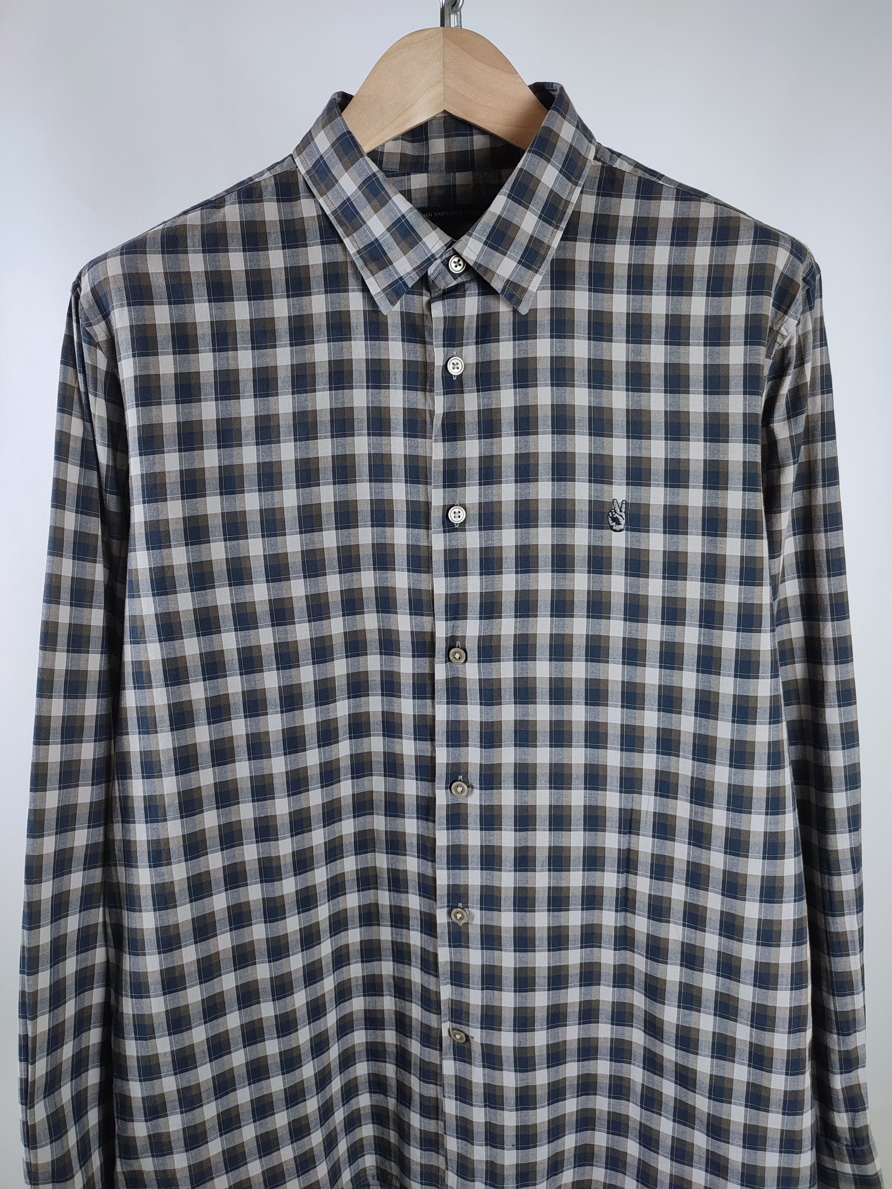 John Varvatos John Varvatos Flannel Check Long Sleeve Shirt Size US L / EU 52-54 / 3 - 3 Thumbnail