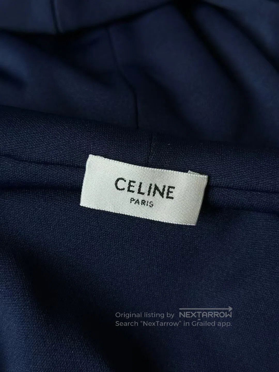 Celine CELINE Blue Hooded Cropped Jacket| Size M / US 6-8 / IT 42-44 - 3 Thumbnail