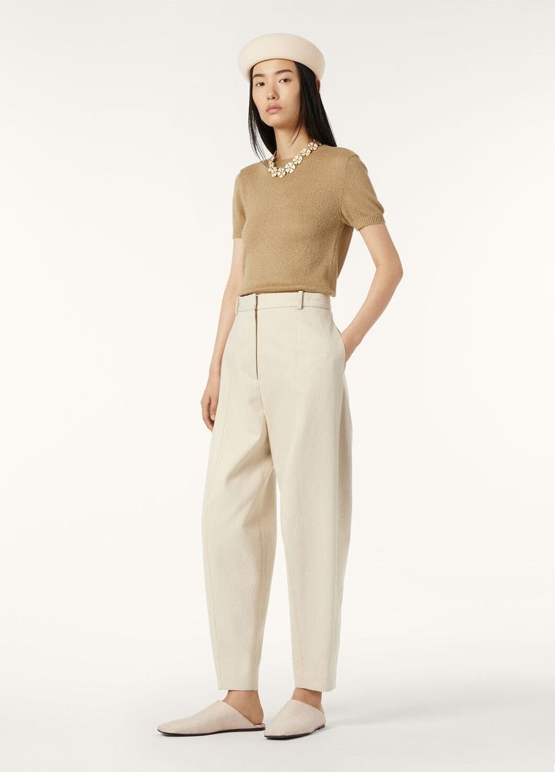 Loro Piana o1srvl11e0526 FAO9856 Brolo Crewneck Sweater Light Brown Size L / US 10 / IT 46 - 2 Thumbnail