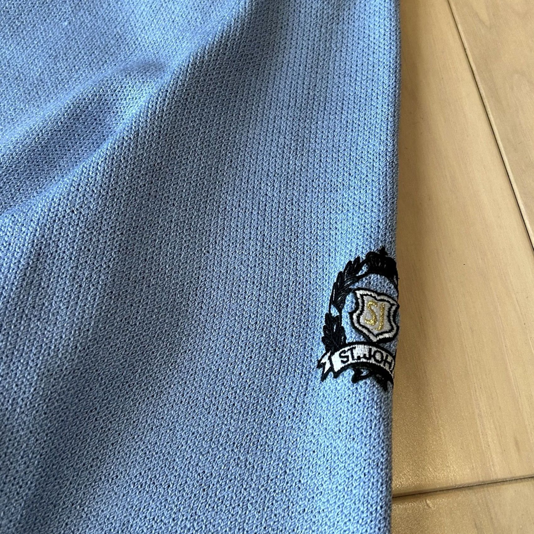 St. John St. John Sport Santana Knit Cardigan Light Blue Long Sleeve Women’s P Cardigan Wool Blend Tight-Knit Pockets V-Neck Modern Classic Womens Size S / US 4 / IT 40 - 4 Thumbnail