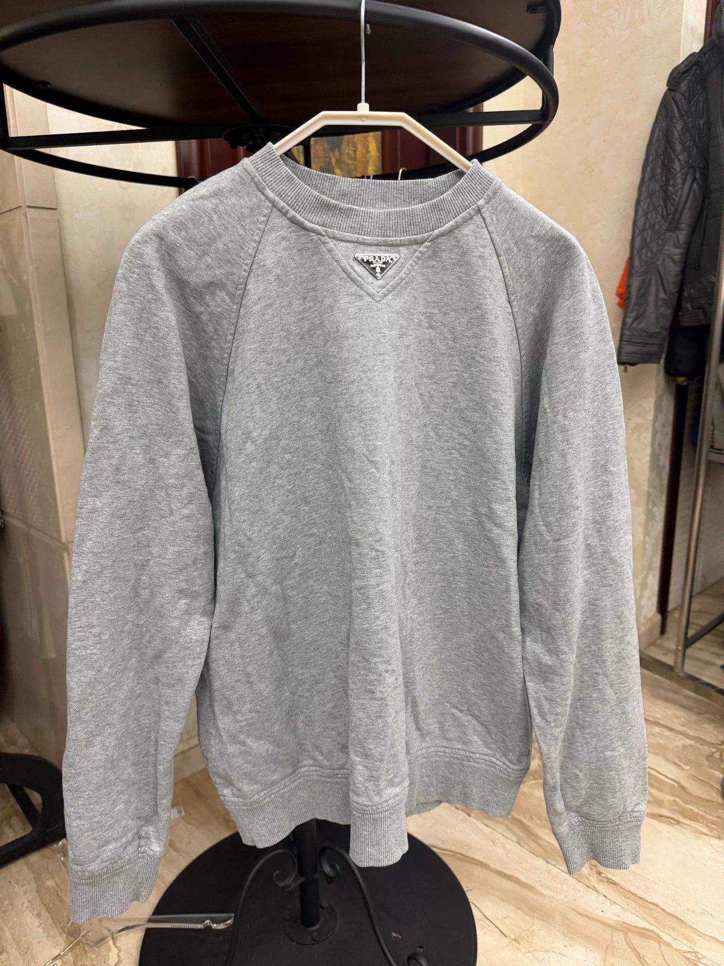 Prada PRADA Logo Crewneck Long-Sleeve Sweatshirt Size US M / EU 48-50 / 2 - 1 Thumbnail
