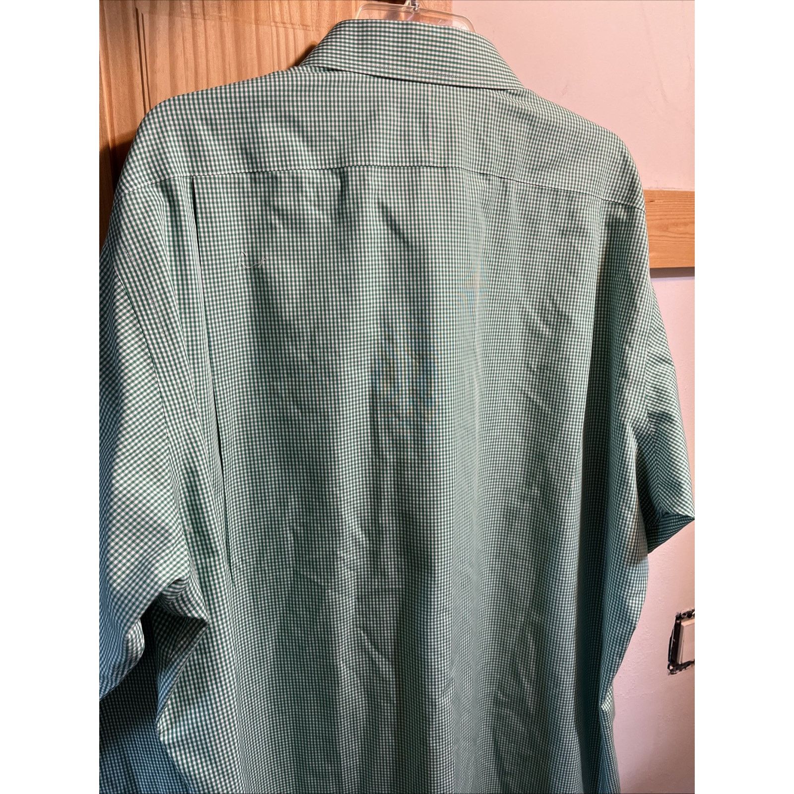 Paul Fredrick Paul Fredrick Two-Ply Cotton Shirt Mens 18 34 Green Plaid LS Size US XXL / EU 58 / 5 - 10 Thumbnail