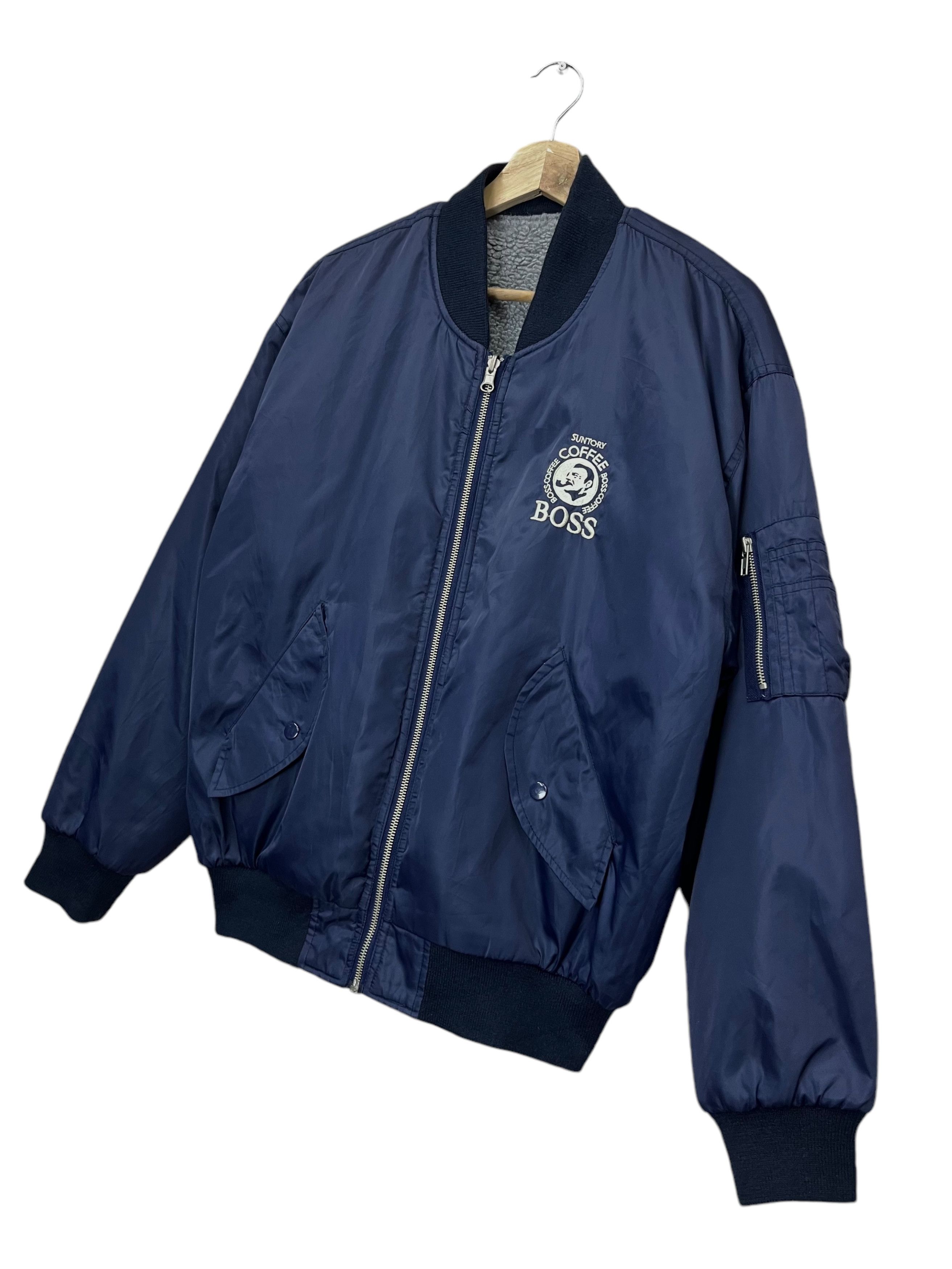 Vintage 🔥90’s SUNTORY BOSS COFFEE MA-1 Reversible Bomber Jacket Size US L / EU 52-54 / 3 - 2 Thumbnail