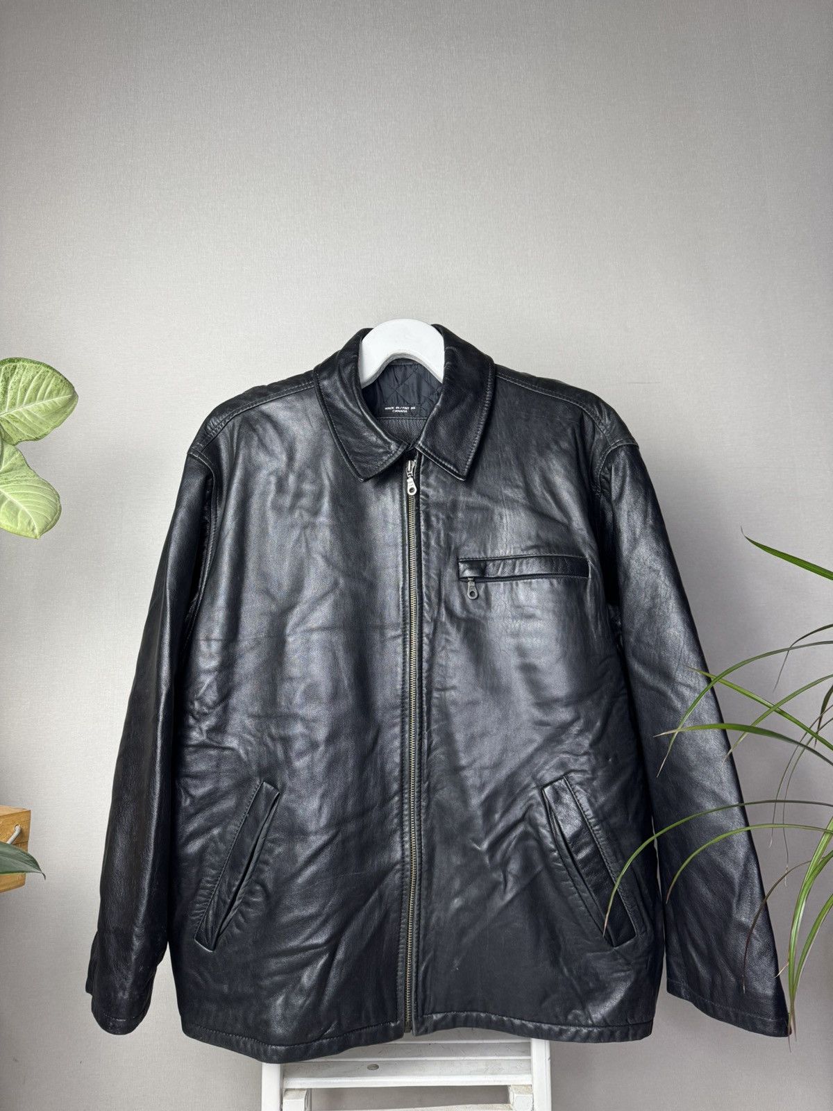 Genuine Leather Rockport 80s 90s Vintage Baggy Detroit Leather Jacket Size US M / EU 48-50 / 2 - 1 Thumbnail