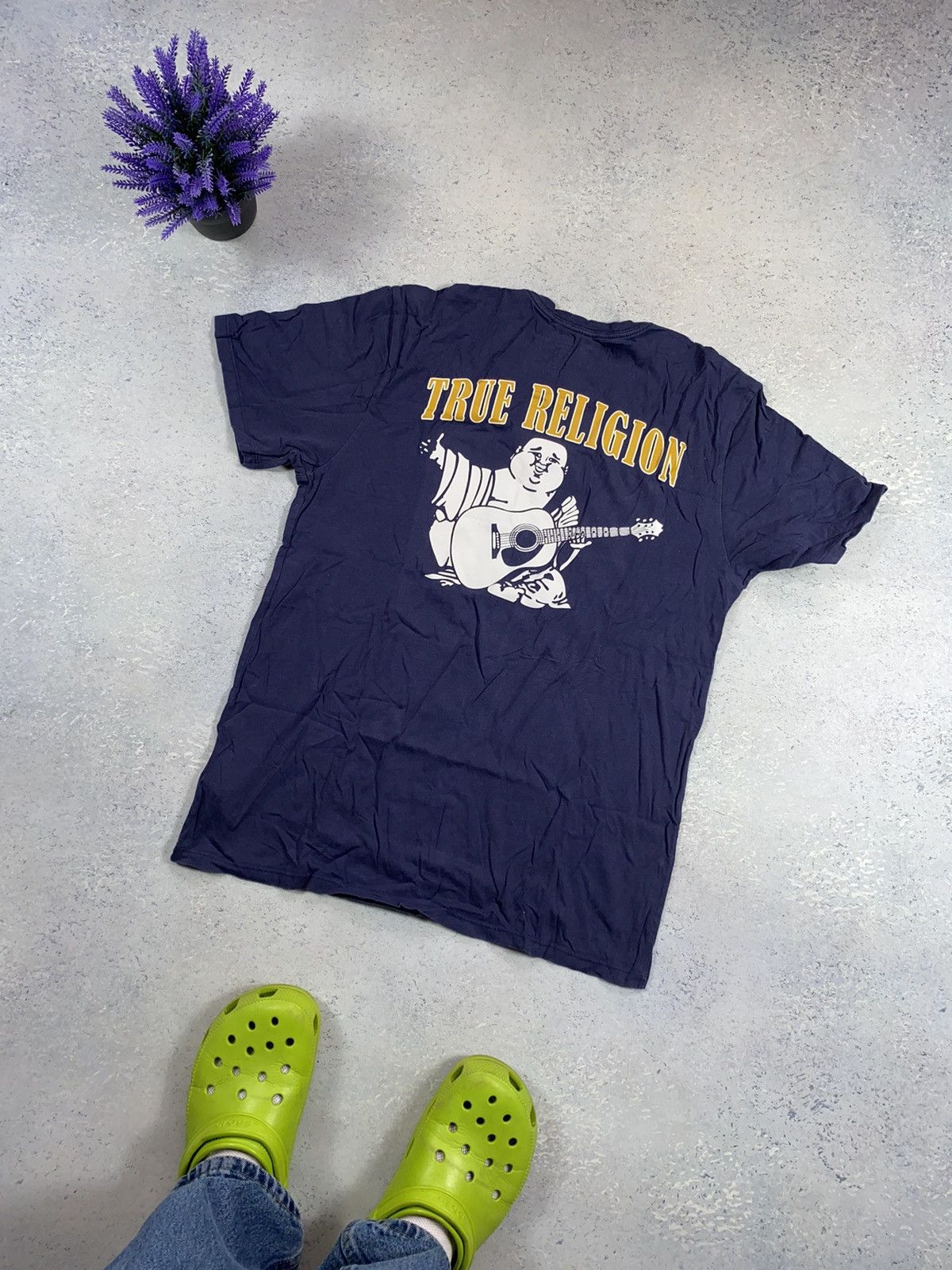 Japanese Brand × True Religion True Religion Men’s Blue T-shirt With Big Centre Logo Size US M / EU 48-50 / 2 - 1 Thumbnail