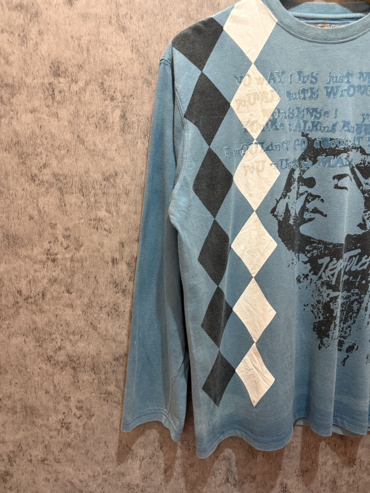 Hysteric Glamour × Japanese Brand 2000s Zero Tolerance Japan Poems And Face Sun Faded LS Tees Size US M / EU 48-50 / 2 - 5 Thumbnail