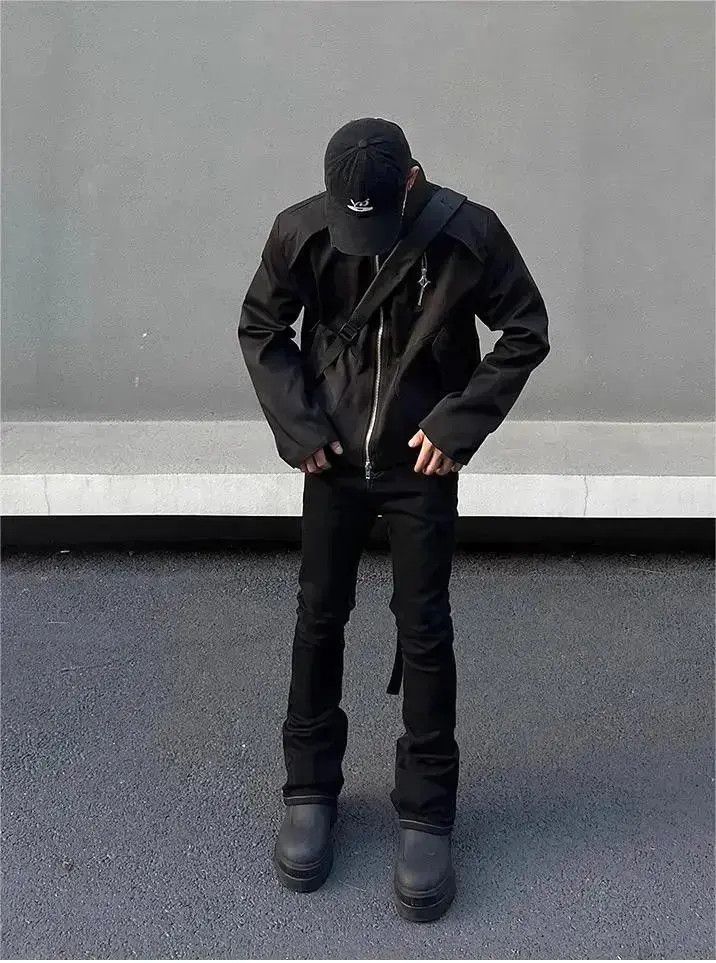 Japanese Brand Black micro flared slim fit jeans Size US 30 / EU 46 - 3 Thumbnail
