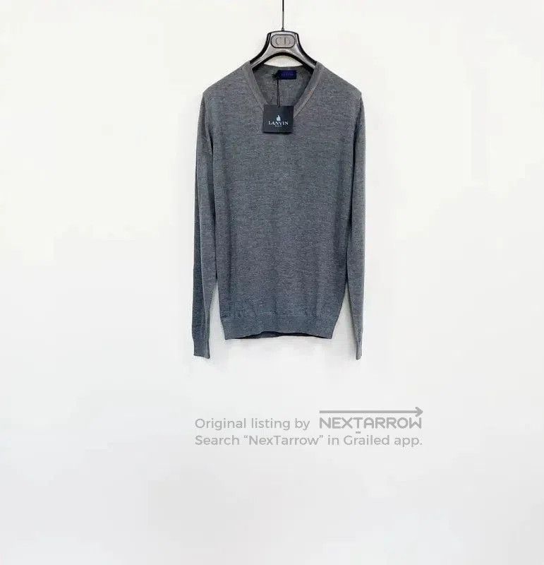 Lanvin Lanvin Gray Wool Men's Long Sleeve Sweater . Size US XS / EU 42 / 0 - 1 Thumbnail