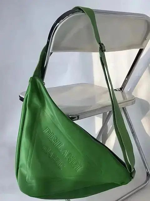 Japanese Brand Fashion hip hop triangle pu leather shoulder messenger bag Size ONE SIZE - 4 Thumbnail