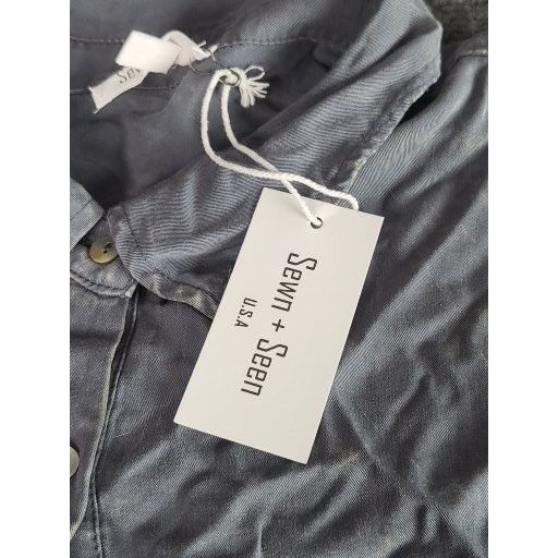 Other Sewn + Seen Button Up Shirt Women Sz L USA Gray Curvy Wester Size L / US 10 / IT 46 - 7 Thumbnail