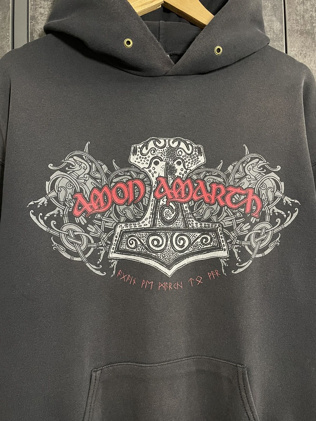 Band Tees Crazy Vintage Amon Amarth Faded Hoodie Darkthrone Deftones Size US XL / EU 56 / 4 - 13 Thumbnail