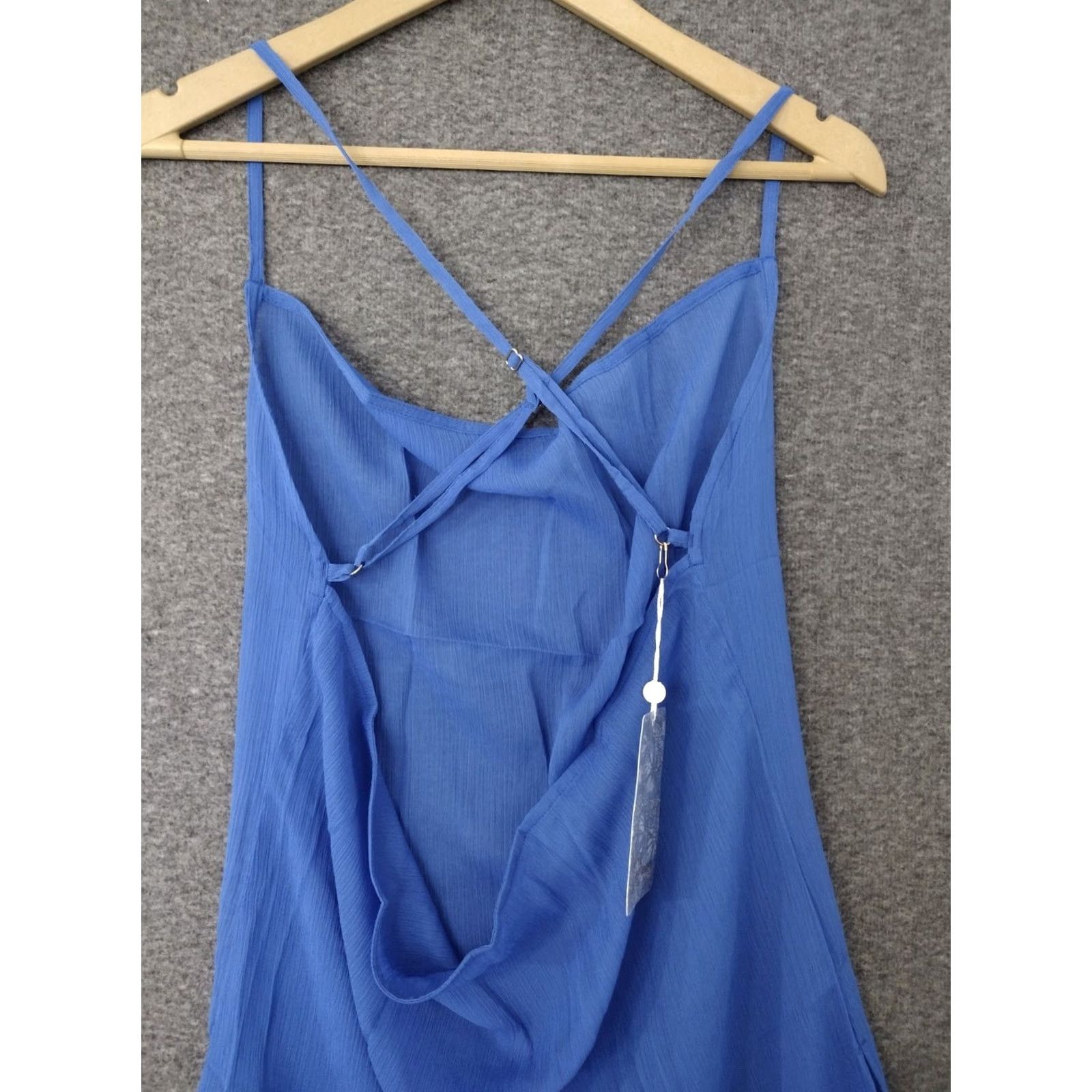 Swims Toluca Swim Women's Mini Cowl Neck Sheer Dress Blue M Sleeveless Kn... Size M / US 6-8 / IT 42-44 - 3 Thumbnail