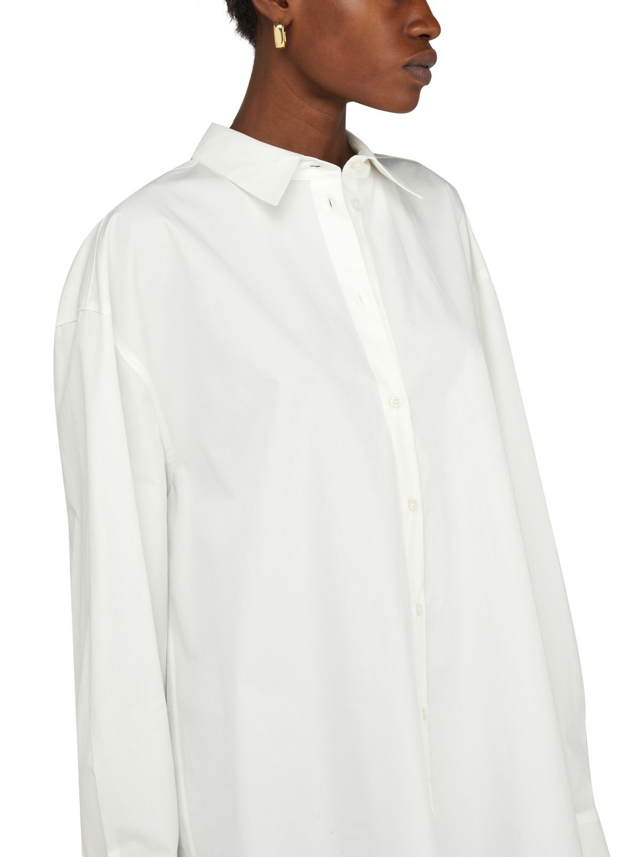 Loulou de Saison o1s22i1n1024 Espanto Oversized Shirt in White Size XS / US 0-2 / IT 36-38 - 4 Thumbnail