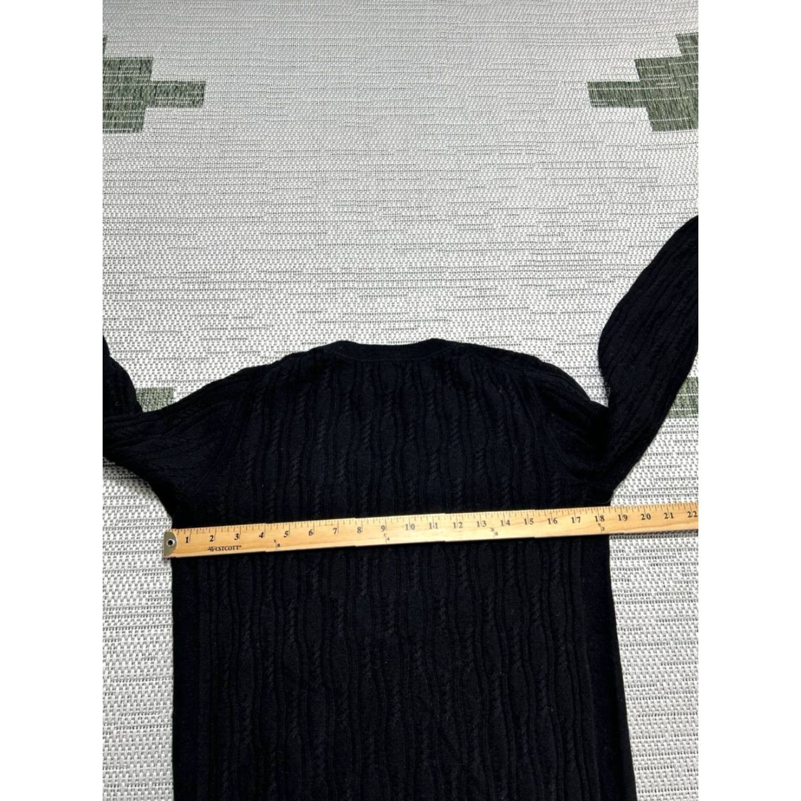 Banana Republic Banana Republic Sweater Womens Medium Black Merino Wool Cable Knit Pullover Warm Fall Winter Casual Size M / US 6-8 / IT 42-44 - 6 Thumbnail