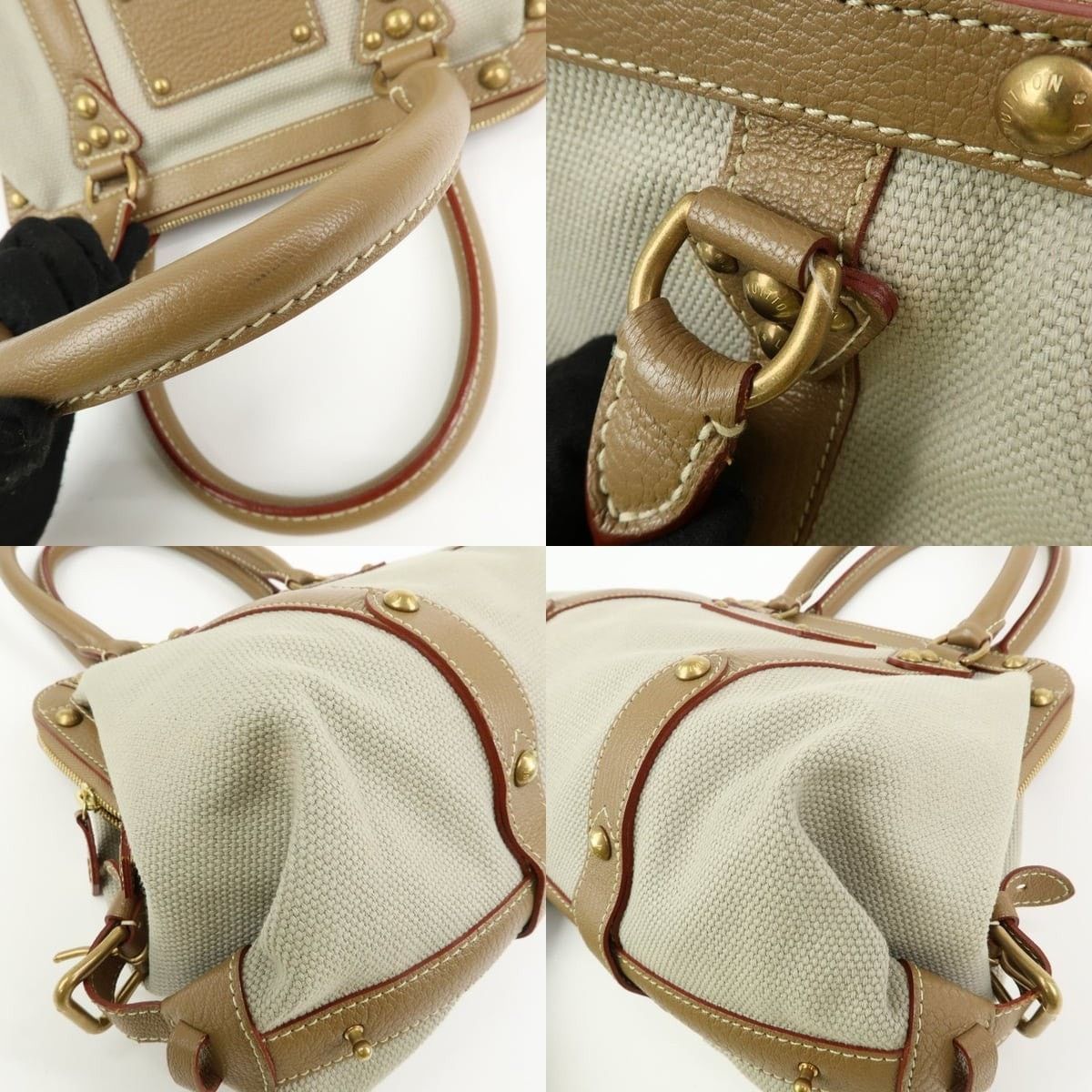 Louis Vuitton Louis Vuitton Trianon Sac de Nuit MM Canvas Satchel Beige Size ONE SIZE - 4 Thumbnail