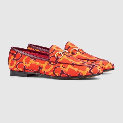 Gucci o1loc1c0226 431467 Women's Gucci Jordan Loafers in Orange Size US 10 / IT 40 - 2 Thumbnail
