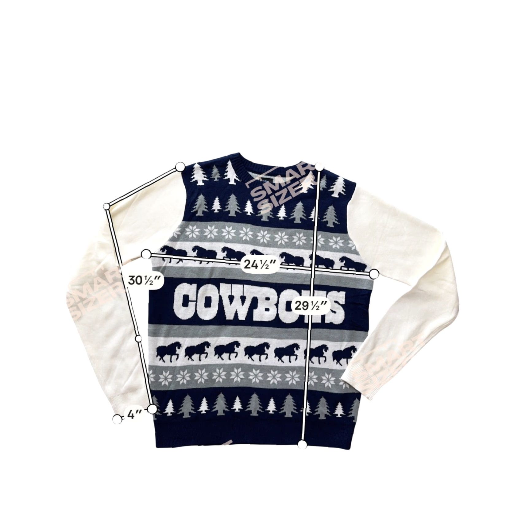 NFL NFL Team Apparel Dallas Cowboys Mens XL Football Fair Isle Holiday Sweater Shirt Size US XL / EU 56 / 4 - 2 Thumbnail