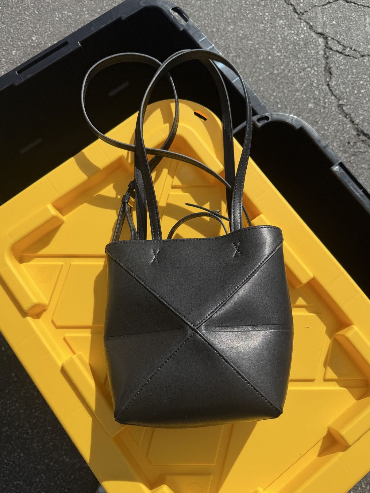 Loewe Loewe Puzzle Fold Mini Tote — Black Size ONE SIZE - 2 Thumbnail