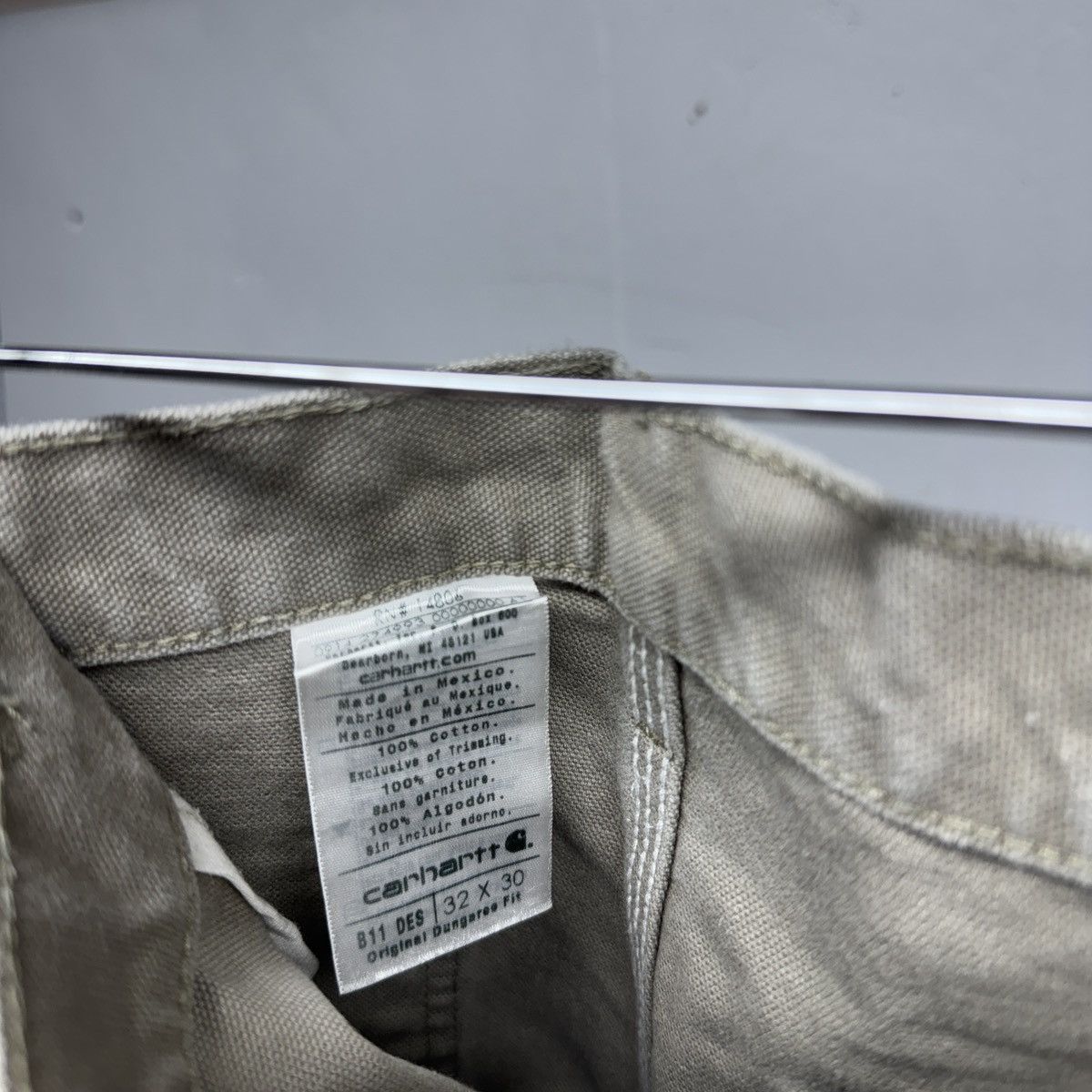 Vintage Carhartt Baggy Carpenter Work Pants ERD Grunge Chrome Size US 32 / EU 48 - 4 Thumbnail