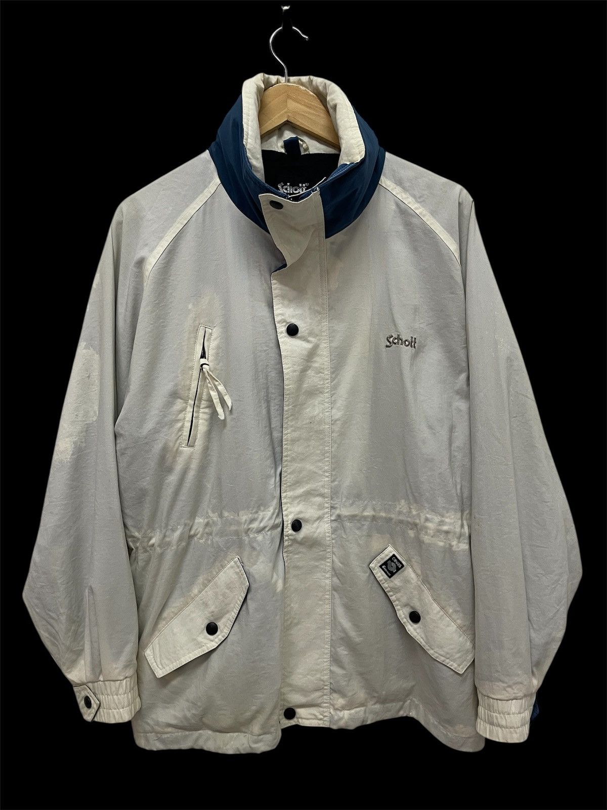 Schott Vintage SCHOTT Windbreaker Hoodies Size US L / EU 52-54 / 3 - 1 Thumbnail