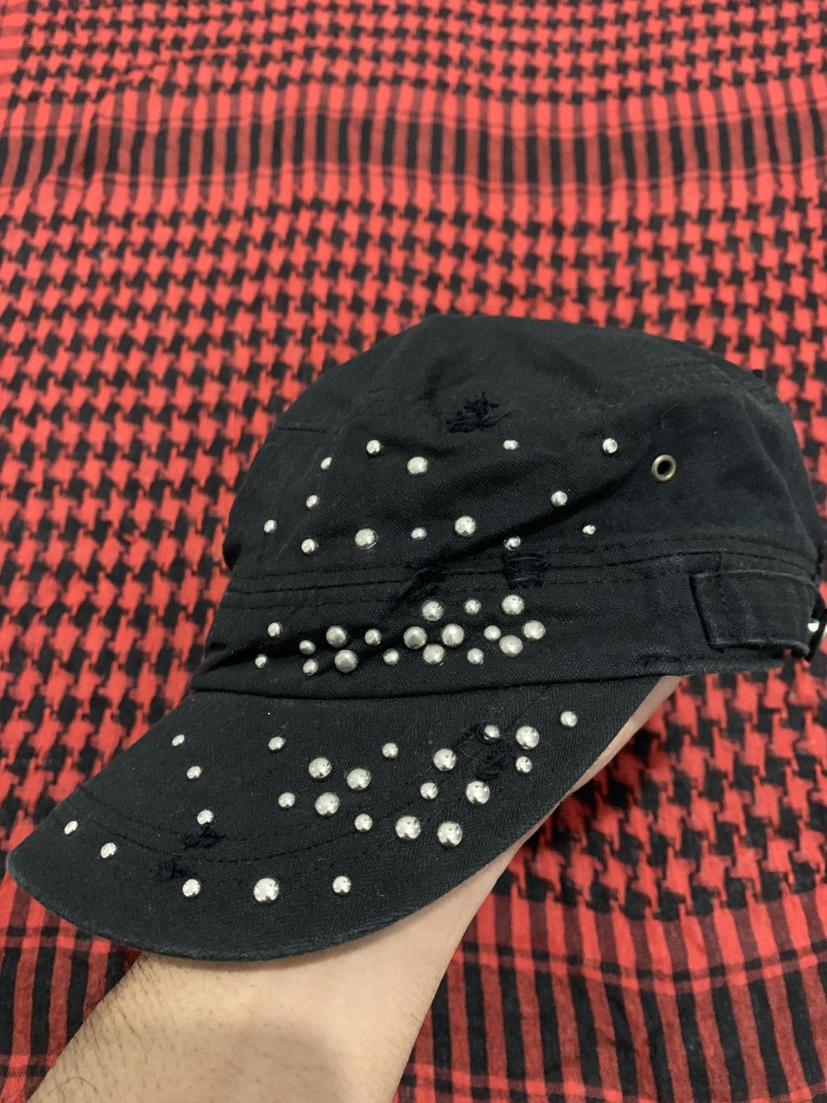 Japanese Brand Undefined Japanese Faded Studded Commando Hat Rock Stylish Size ONE SIZE - 4 Thumbnail