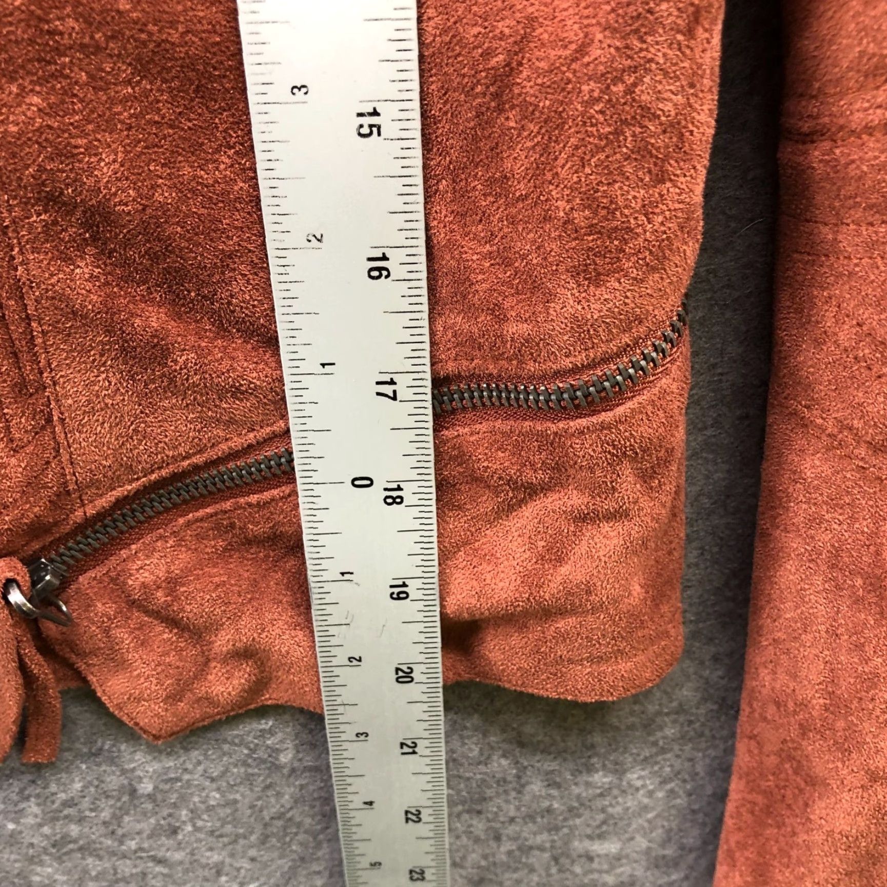 Lulus Lulus Moto Jacket Womens M Tan Brown Zip Faux Suede Jacket Short Coat Motorcycle Style Biker Casual Fall Winter Zip Size M / US 6-8 / IT 42-44 - 8 Thumbnail