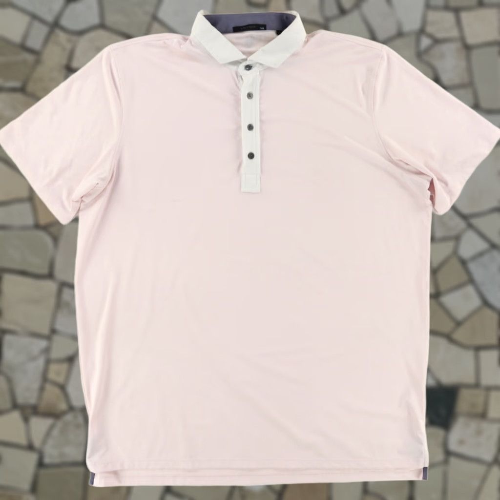 Vintage Greyson Polo Shirt Pink Men 2XL Short Sleeve Solid Polyester Shirt Size US XXL / EU 58 / 5 - 1 Thumbnail