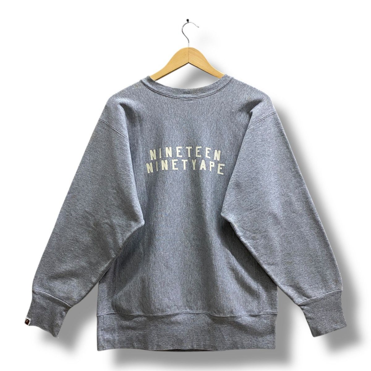 Bape Vintage Bape Nineteen Ninetyape Reverse Weave Sweatshirt Size US L / EU 52-54 / 3 - 6 Thumbnail