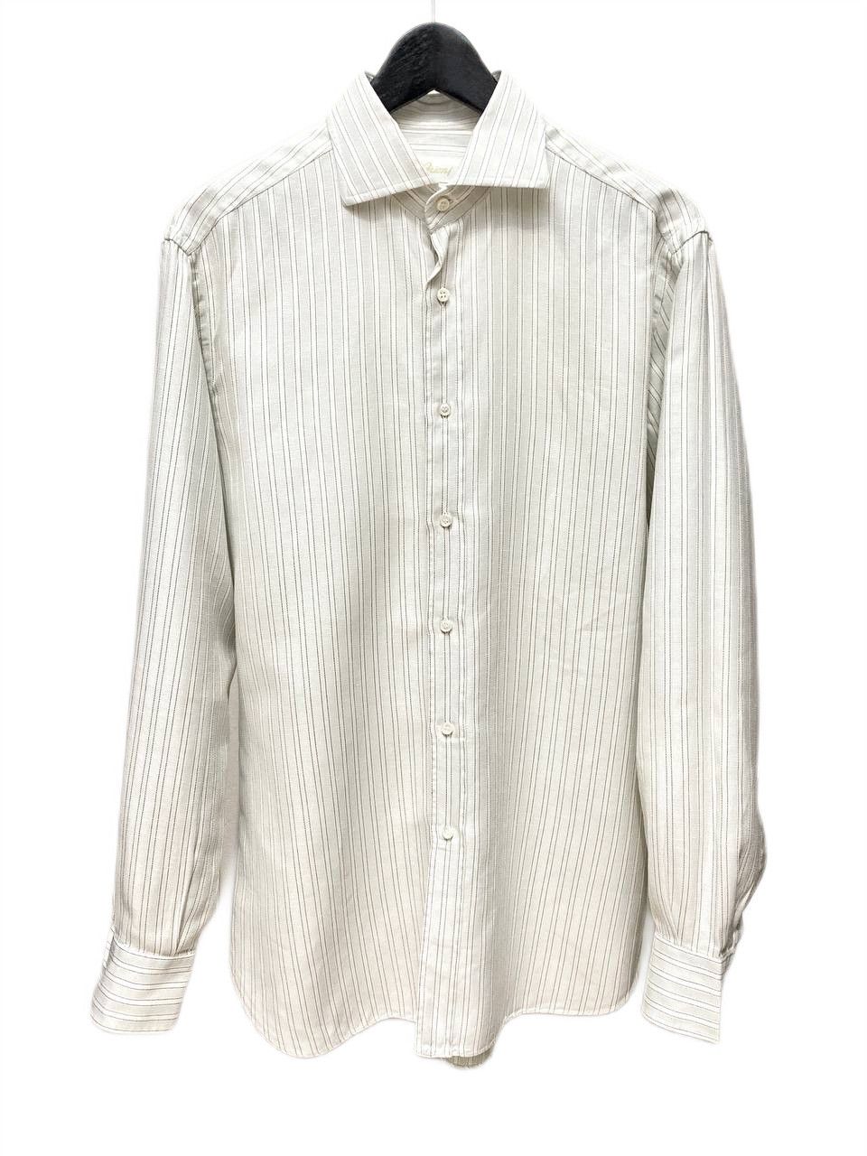 Brioni Brioni Classic Casual Suit Striped Cotton Button Up Shirt Size US M / EU 48-50 / 2 - 1 Thumbnail