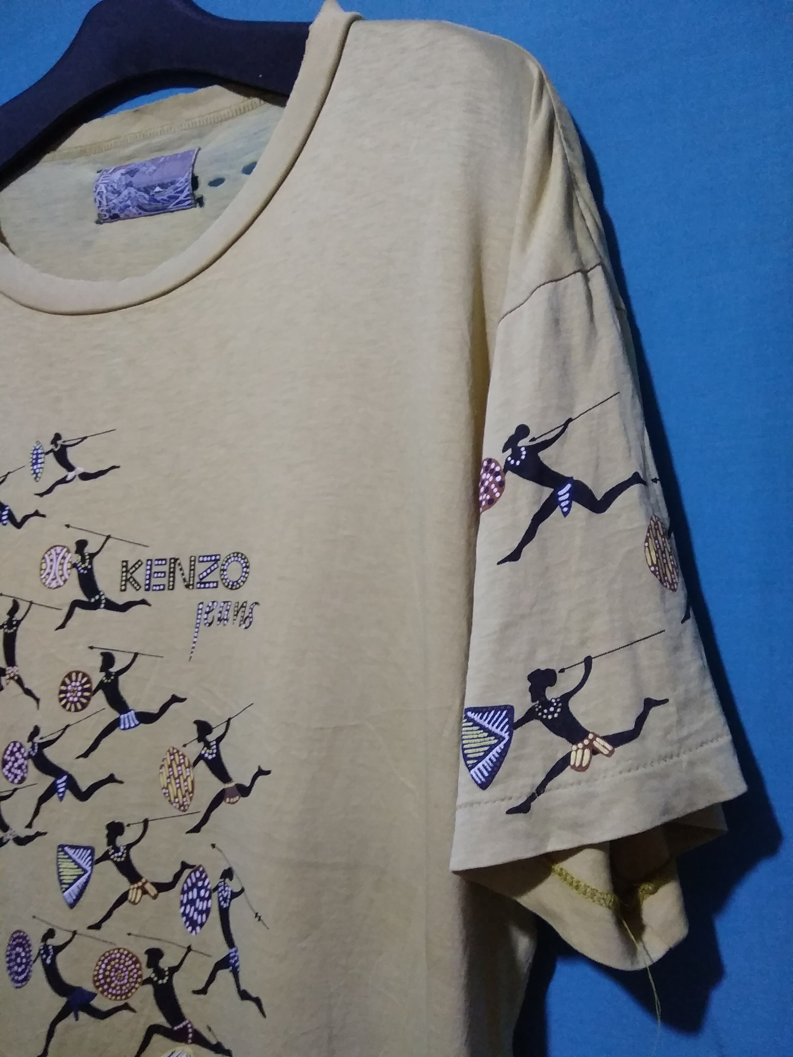 Vintage Vtg Essential Thrashed Faded Kenzo Jeans Graphics t shirt Size US L / EU 52-54 / 3 - 3 Thumbnail
