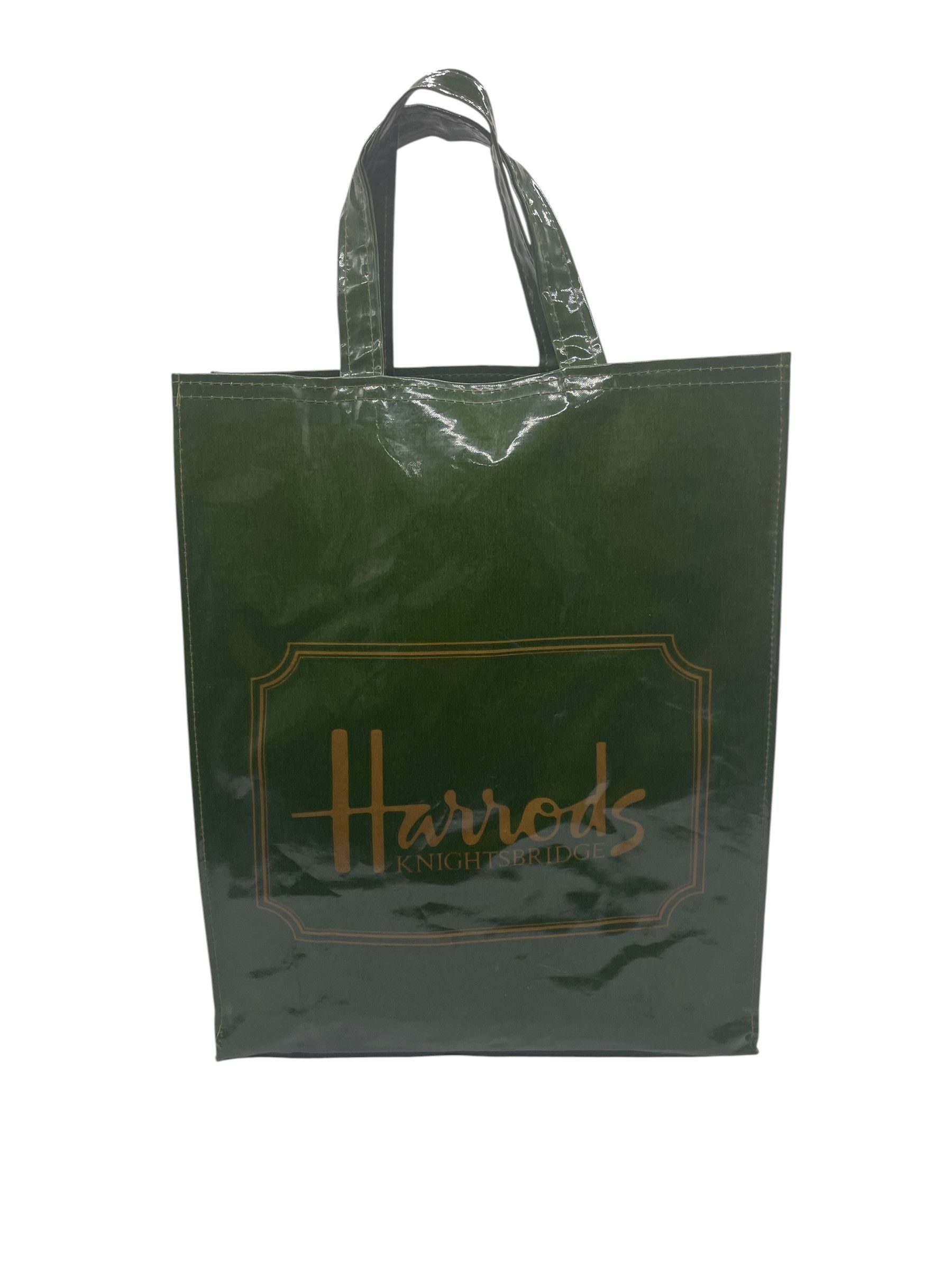 Harrods Vintage Harrods Knightsbridge Green PVC Vinyl Shopper Tote Size ONE SIZE - 1 Thumbnail
