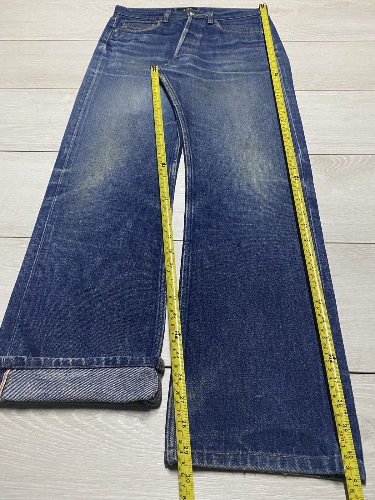 A.P.C. A.P.C Rue De Fleurus Selvedge Denim Mud Wash Loose Jeans Size US 30 / EU 46 - 15 Thumbnail