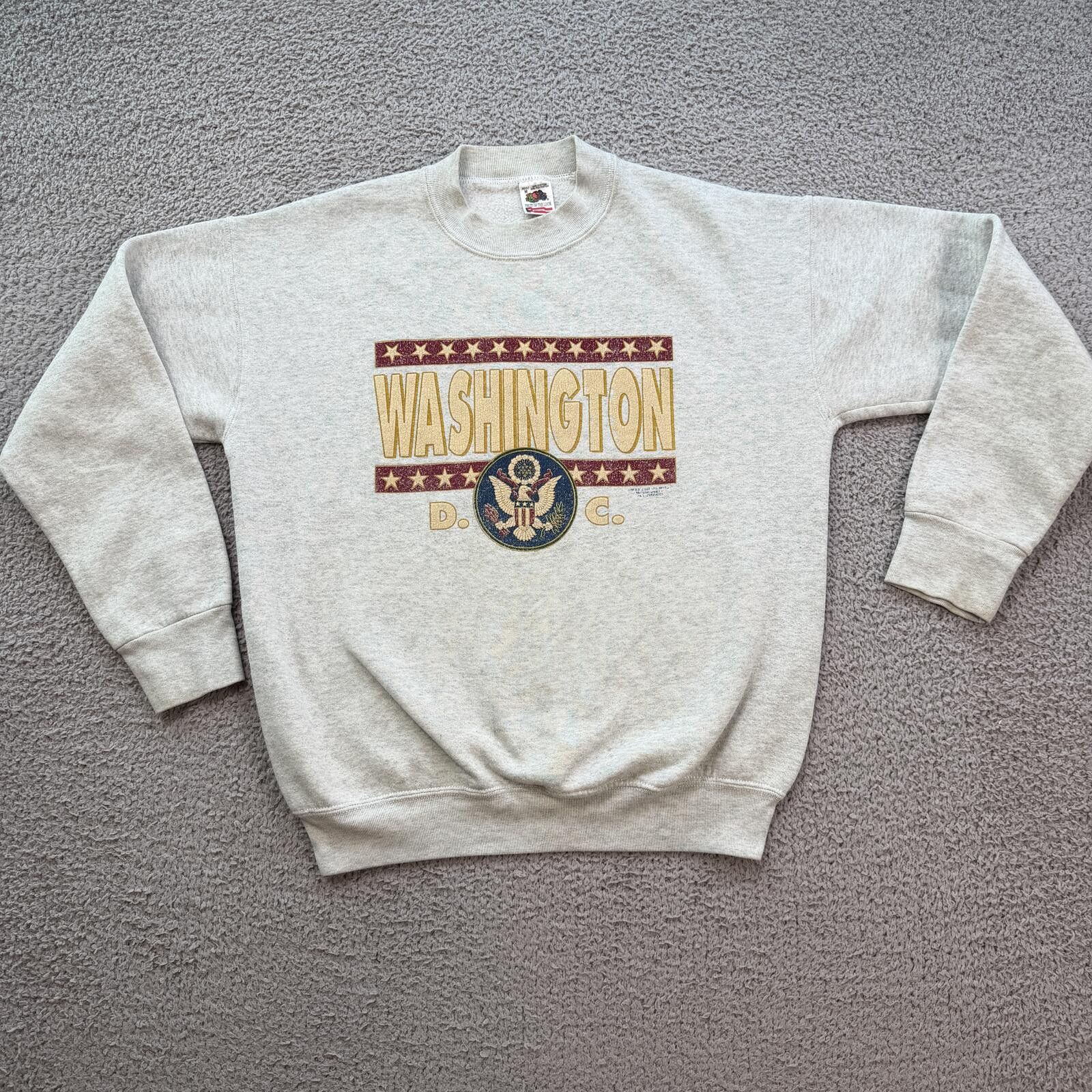 Fruit Of The Loom Vintage 90s Washington DC USA Crewneck Sweatshirt Made USA￼ Size US M / EU 48-50 / 2 - 1 Thumbnail
