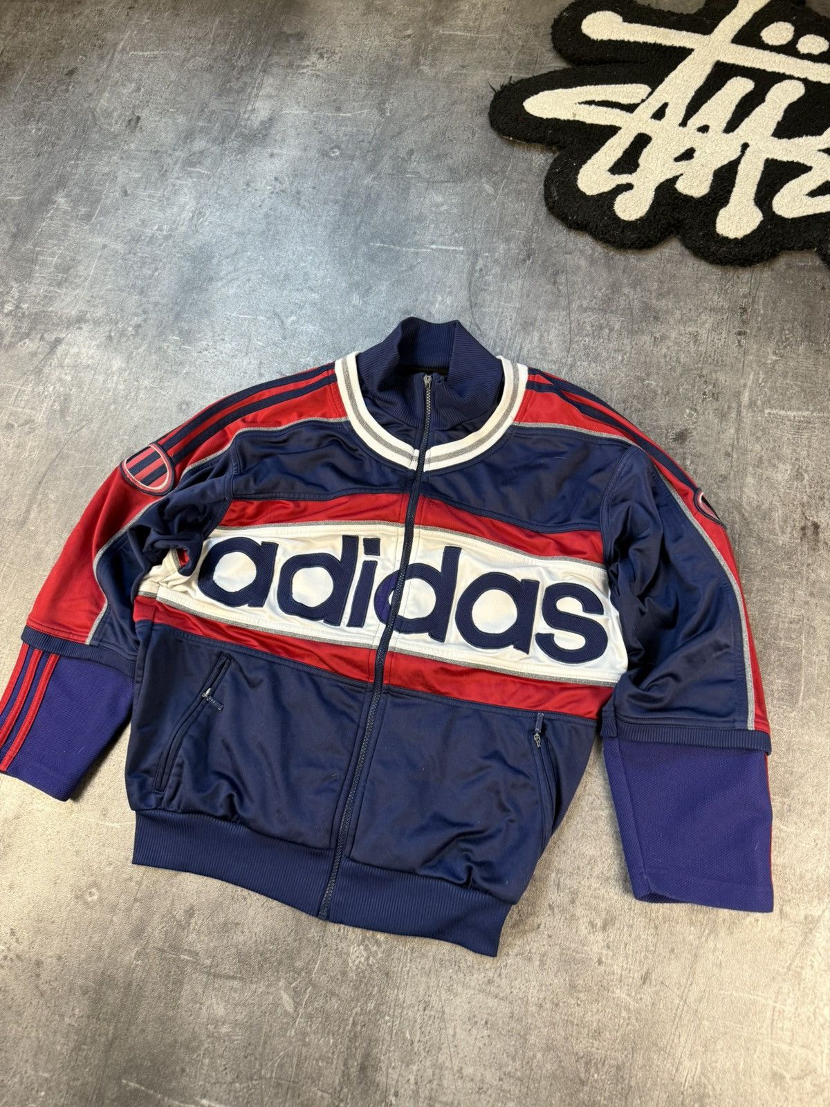 Adidas Adidas vintage hoodie/knit Size US M / EU 48-50 / 2 - 3 Thumbnail