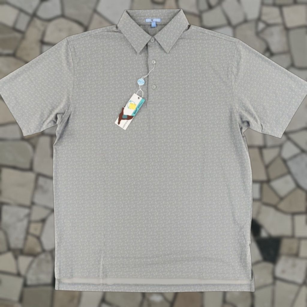 Vintage Genteal Polo Shirt Men L Gray Brrr Printed Animal High Stretch All Over Print Relaxed Fit Shirt Size US L / EU 52-54 / 3 - 1 Thumbnail