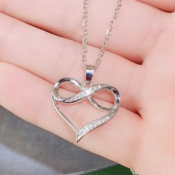 Other Infinity Heart Necklace for Women Love Pendant Gift Jewelry Size ONE SIZE - 3 Thumbnail