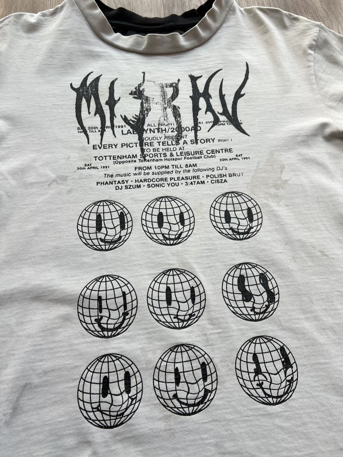 Misbhv Misbhv Double Printed Studded Tour T-Shirt Black White Tee Size US S / EU 44-46 / 1 - 6 Thumbnail