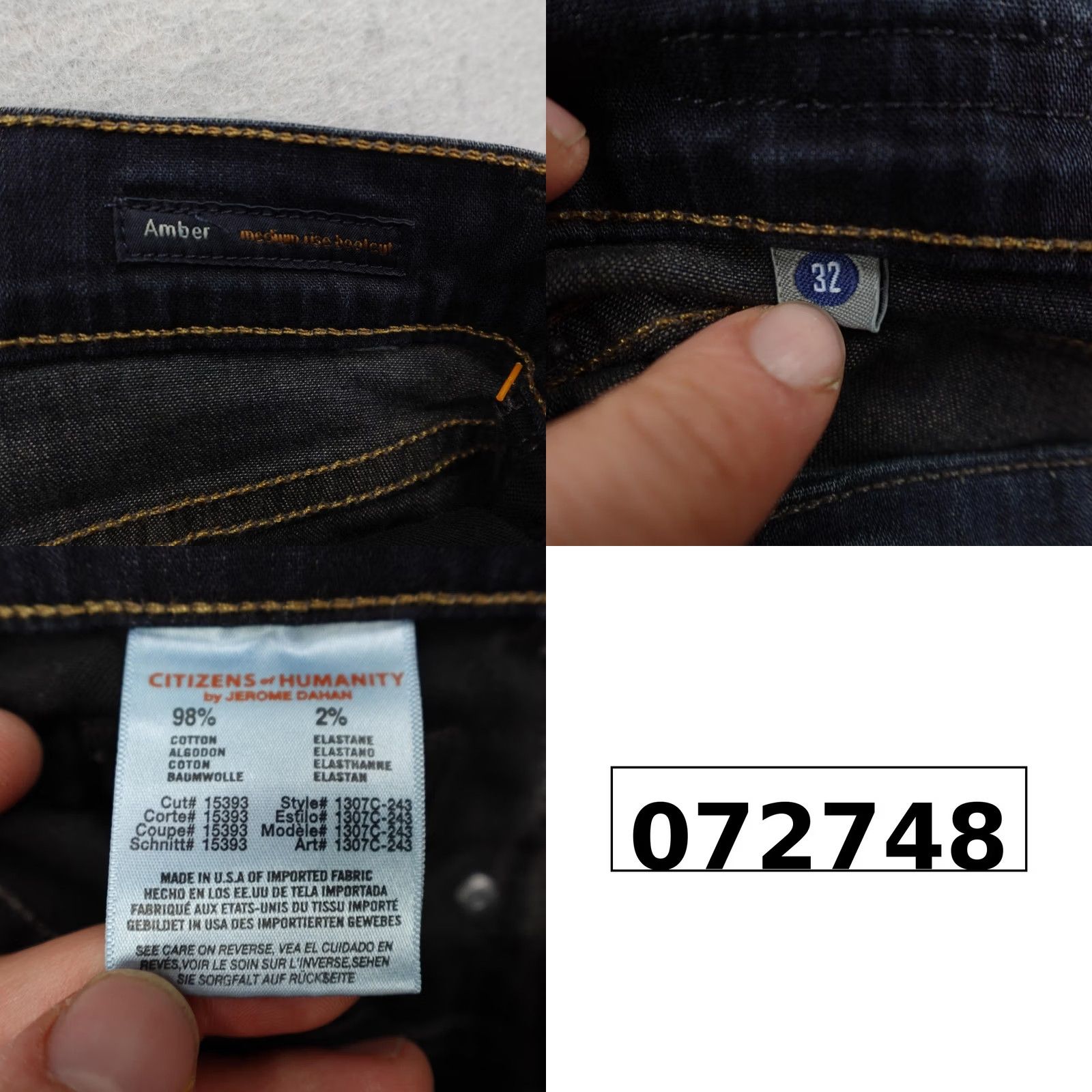 Citizens Of Humanity VINTAGE Citizens of Humanity Jeans Women 32 Blue Denim Amber Medium Rise Bootcut USA Y2K Mens Girls Womens Size 24" / US 00 / IT 34 - 9 Thumbnail