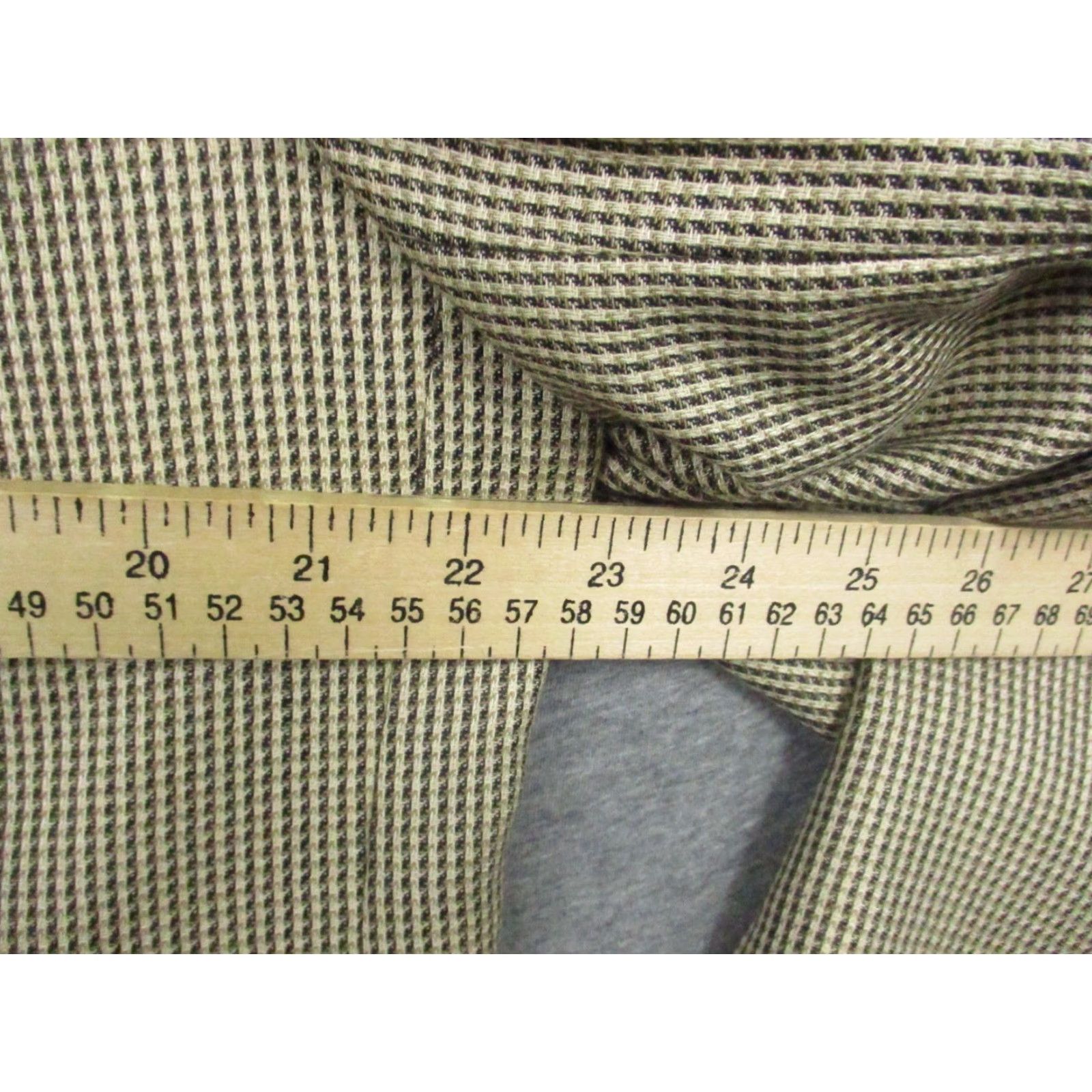 Jack Victor VINTAGE Jack Victor Sport Coat 44 L Beige Herringbone Blazer Glenwood Bamboo Wool Jacket Short Size 44R - 4 Thumbnail