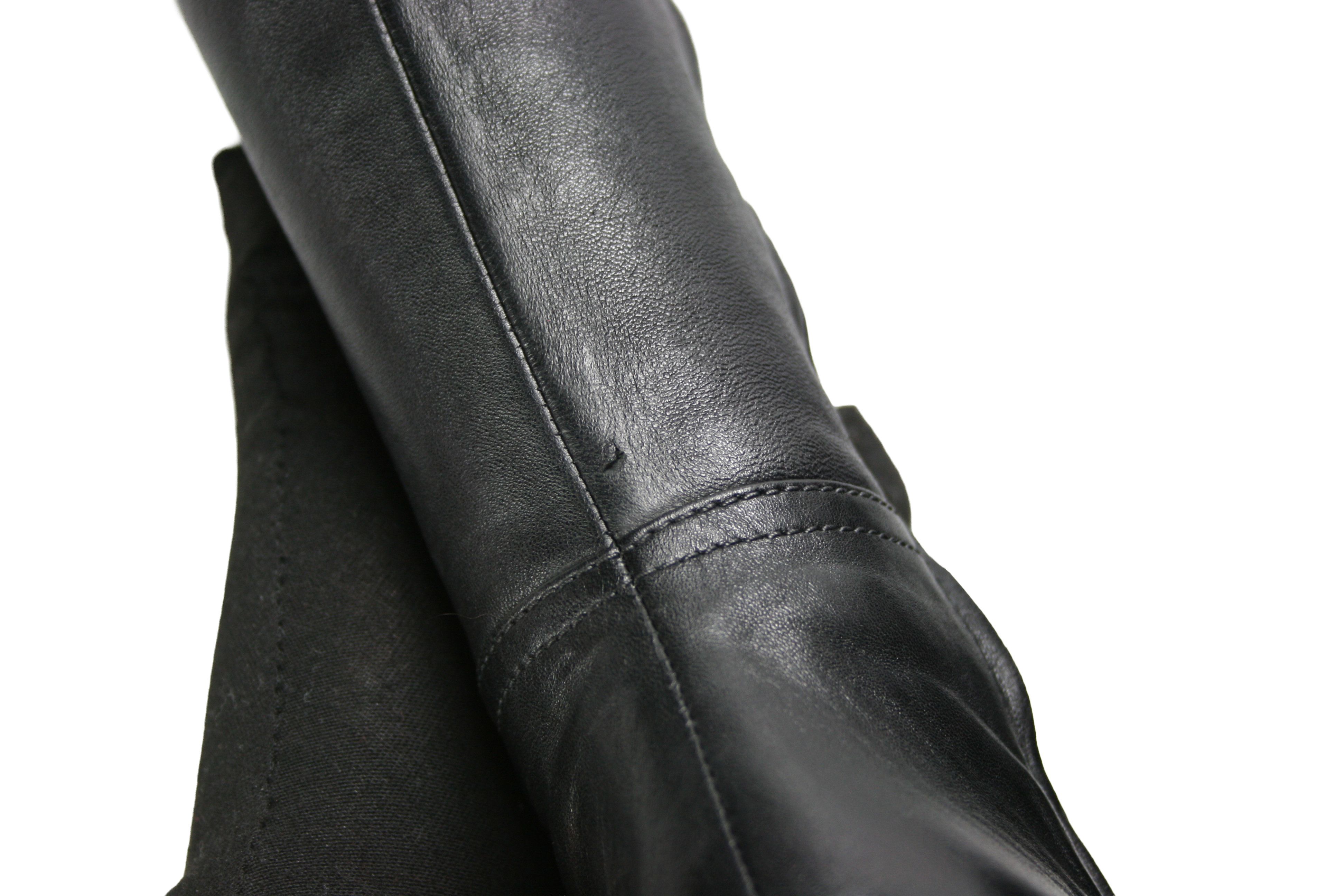 Prada Wedge Y2K Knee Riding Boots Size US 7 / IT 37 - 9 Thumbnail