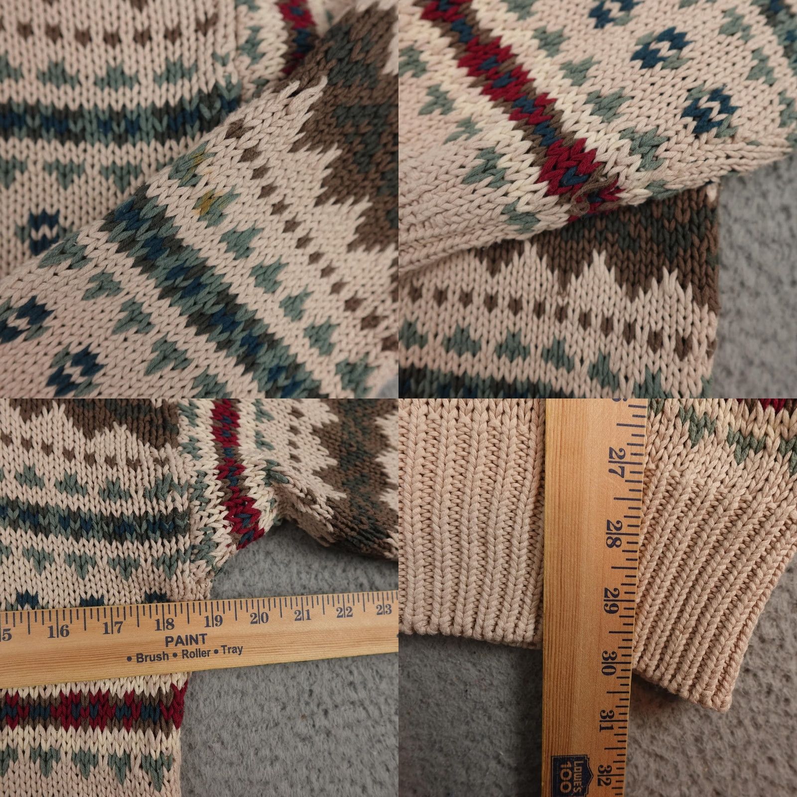 Eddie Bauer VINTAGE Eddie Bauer Sweater Mens Large Brown Geometric Knit Crewneck 90s Size US L / EU 52-54 / 3 - 9 Thumbnail