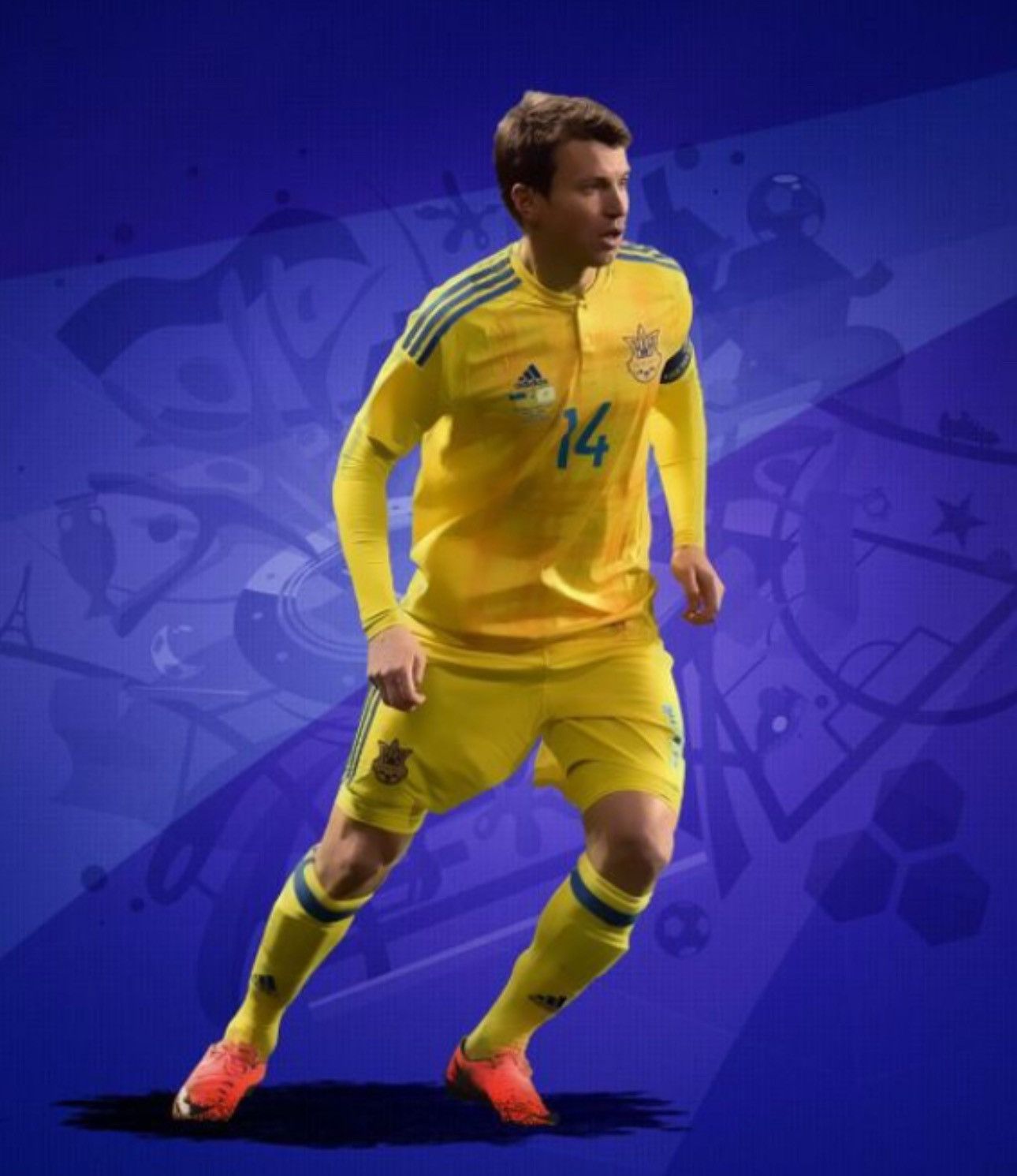 Adidas Ukraine 15/16 home short (Bnwt) Size US 28 / EU 44 - 7 Thumbnail