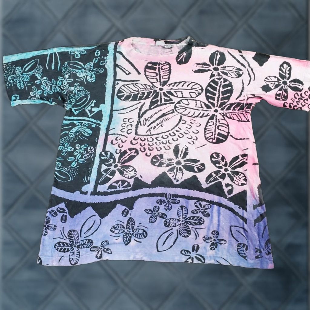 Ocean Pacific VINTAGE Ocean Pacific T Shirt XL Floral 90s Mens Distressed Beach Shirt Size US XL / EU 56 / 4 - 1 Thumbnail