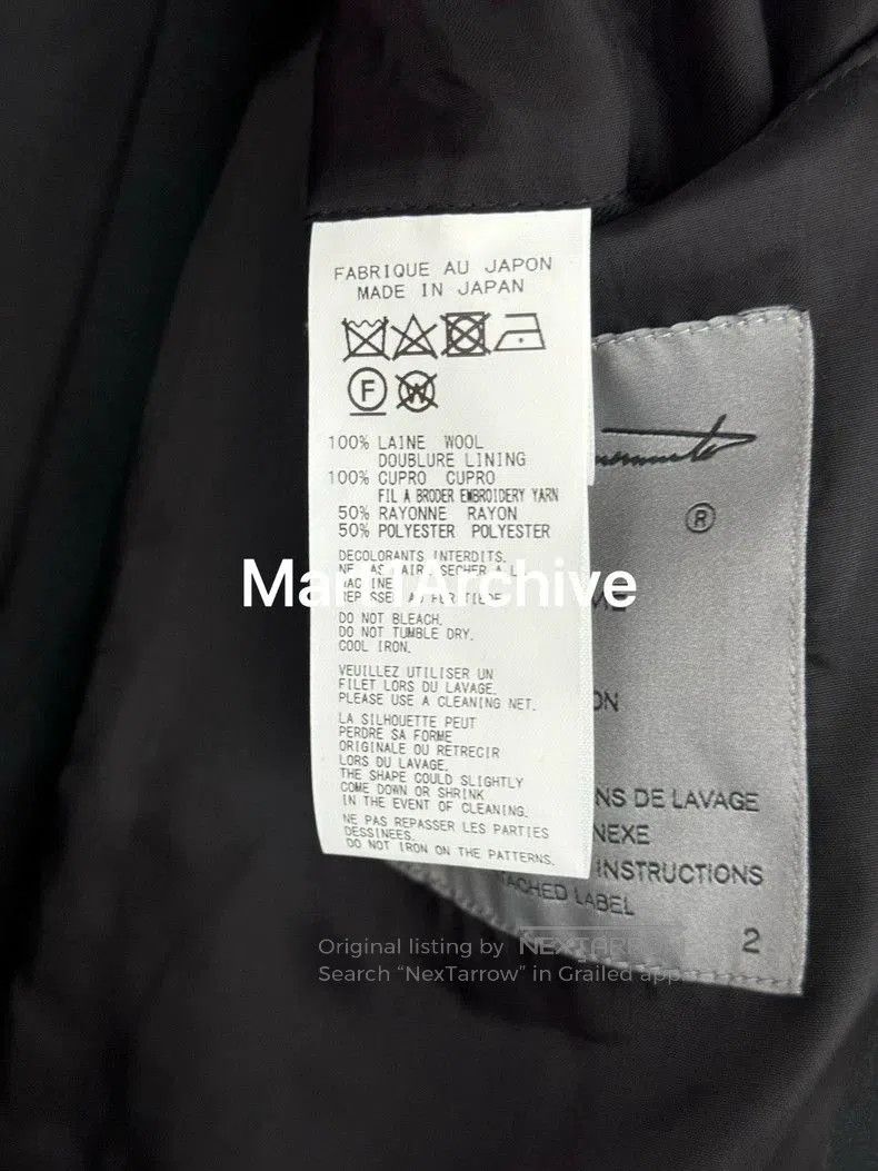Yohji Yamamoto Yohji Yamamoto 22aw Dr.Jkt Coat. Size US S / EU 44-46 / 1 - 7 Thumbnail