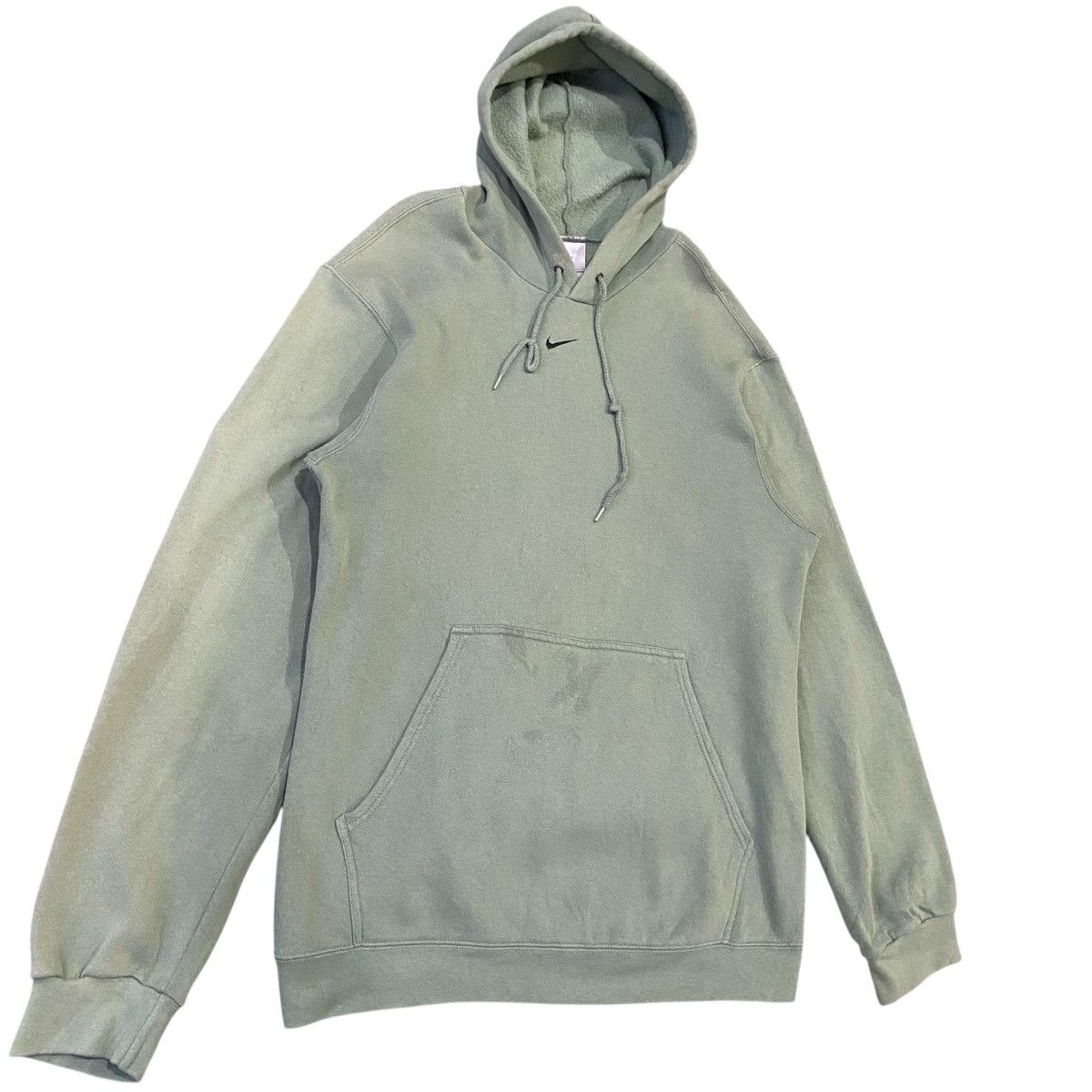 Nike VINTAGE Y2K Nike Mini Swoosh Hoodie M Sage Green Oversized Size US M / EU 48-50 / 2 - 2 Thumbnail